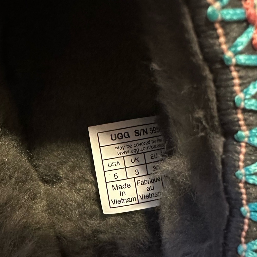 UGG Dark Gray Tasman Slippers Slip On Suede Mules - Picture 11 of 13